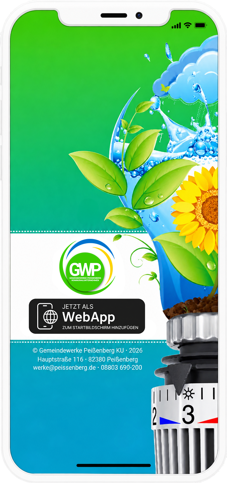 GWP WebApp auf dem Smartphone