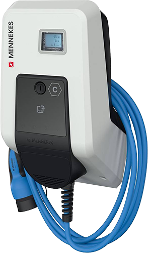 Moderne AC-Wallbox für das Laden von Elektrofahrzeugen.