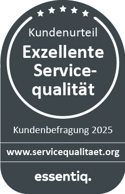Auszeichnung für exzellente Servicequalität auf Basis einer Kundenbefragung 2025.